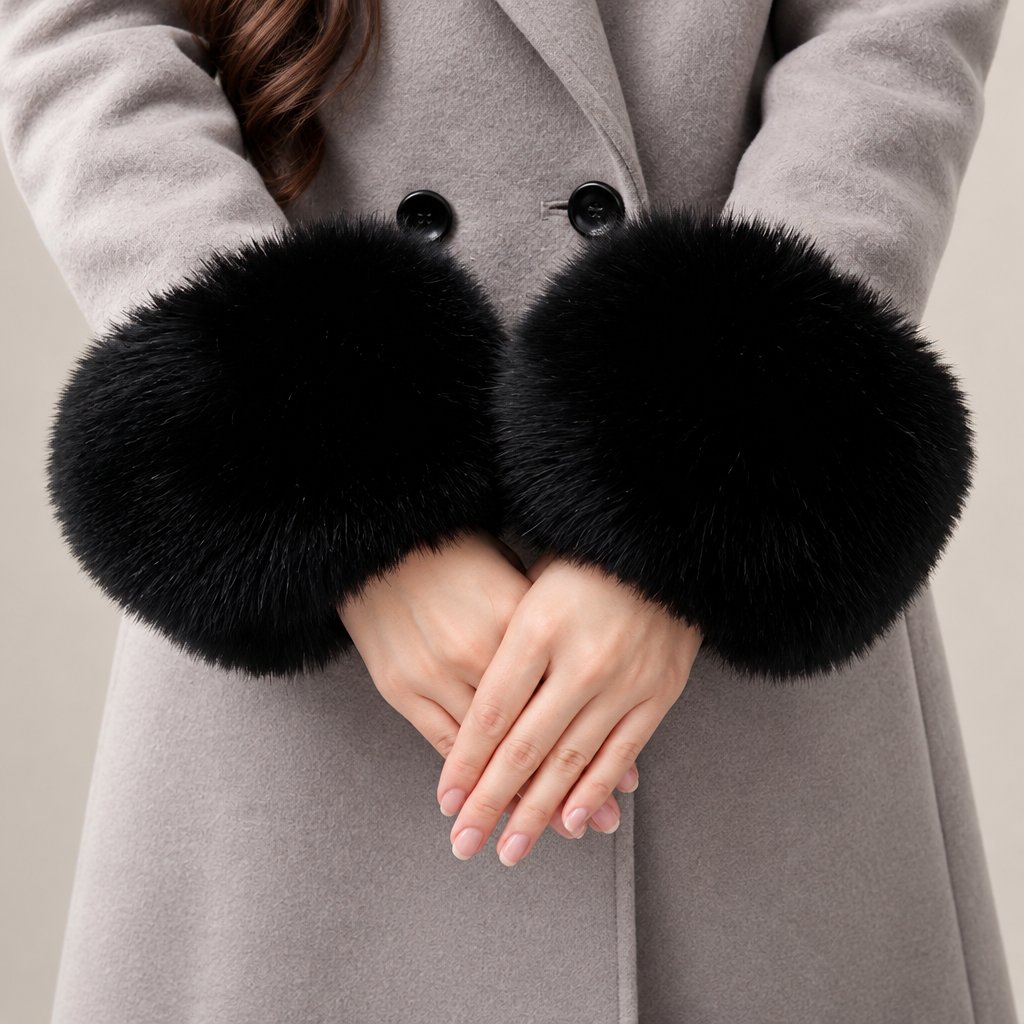 Fur cuffs - Black