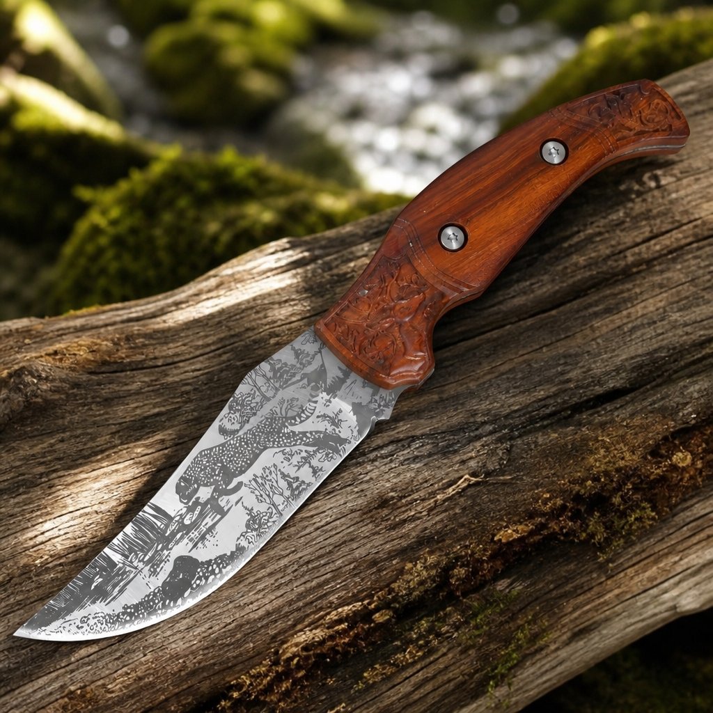 Outdoor Knife CO-37281 KC3209 - Brown / Leopard