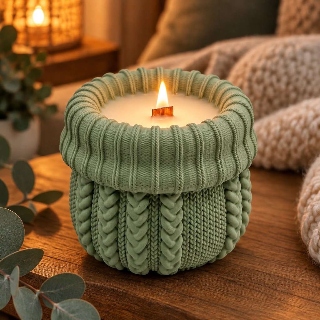 Candle Sweater - Green / Eucalyptus, Camphor