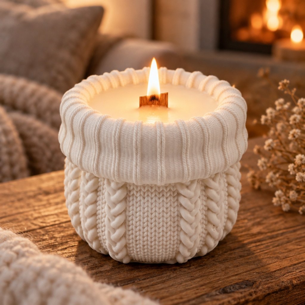 Svetrík Candle - White / Wild Plum, Rose, Patchouli